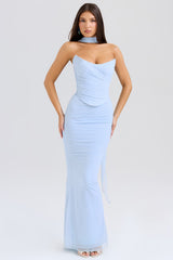 bluebell fluted hem maxi skirt