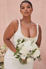 ivory satin mermaid bridal gown - limited edition