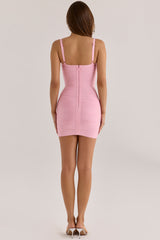 lychee v waist mini bandage dress