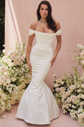 ivory corset off shoulder bridal gown - limited edition