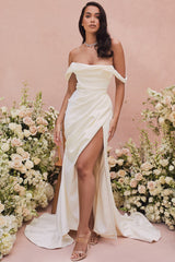 ivory draped corset bridal gown - limited edition