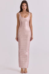 rosé bandage maxi dress - limited edition