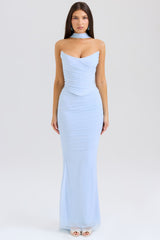 bluebell fluted hem maxi skirt