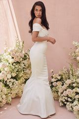 ivory corset off shoulder bridal gown - limited edition