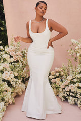 ivory satin mermaid bridal gown - limited edition