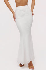 white broderie anglaise cotton maxi skirt