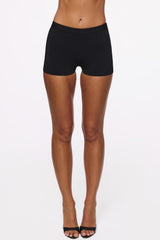 black shorts