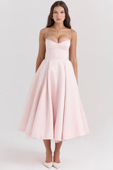 ballerina pink midi dress