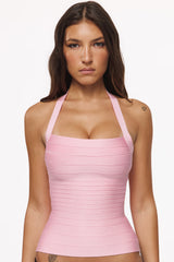 lychee halter neck bandage top