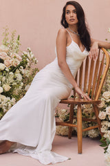 ivory draped back bridal gown - limited edition